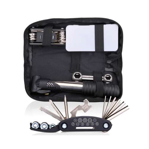 Set de scule Bicycle Gear pentru biciclete, 14 piese, cu geantă de fixare pe cadru