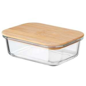 Alpina Üveg Ételtároló - Bambusz Fedél - 930ml