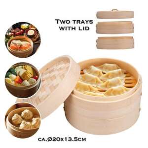 Bambusz Gőzölő - 2 Szintes - 20x13,5 cm