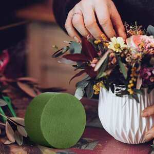 Kinzo Garden virághab szett, zöld hab virágdíszekhez, virághab, virághab friss virágokhoz - Tűzőhab & Oázis