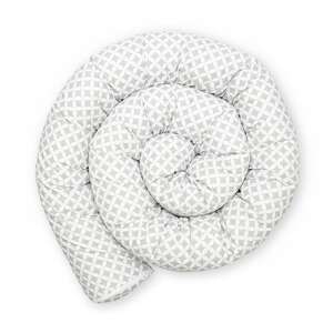 Scamp rácsvédő hengerpárna, 180cm, PickGrey, geometrikus mintás, baba biztonság, rácsvédő - Scamp