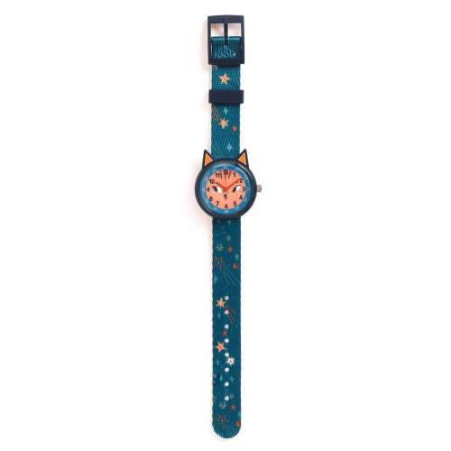 Djeco Squirrel Kids Watch with Blue Strap and Star Pattern