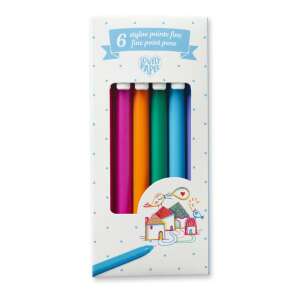 Lovely Paper 6 pack fine point pens in a box - Pen & Pencil