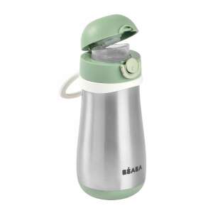 Béaba rozsdamentes acél kulacs zöld kupakkal és fogantyúval, 350 ml - Beaba