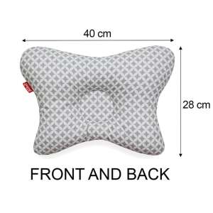 Scamp laposfejűség elleni párna, szürke, 40cm x 28cm, 0-4 hónapos babáknak, megelőzi a laposfejűséget - Scamp