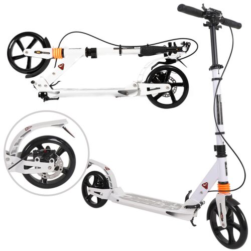 Pepita Klapproller für Erwachsene mit Hinterrad-Scheibenbremse und verstellbarer Lenkerhöhe - 100kg Tragfähigkeit #weiß 125227806