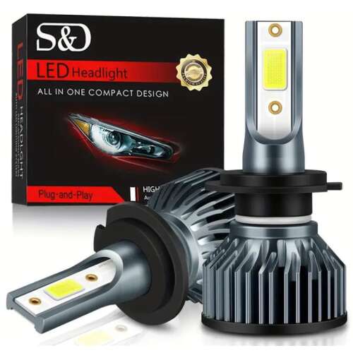 SMD-W15939-1 H4 V6 / C6 MINI LED Fényszóró szett 24W - 12V