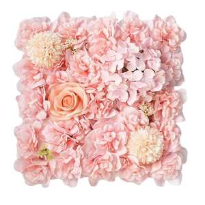 Rózsaszín virágos falpanel - 35 x 35 cm 95282743 