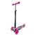 Pepita foldable three-wheeled scooter with LED wheels, adjustable handlebar height, pink