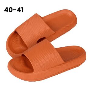 Orange platform slippers, size 40-41, lightweight summer footwear - Women's Slipper