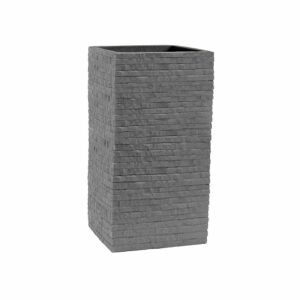 Patio Kubus négyszögletes kerti kaspó, 27x27x60 cm, szürke - Patio