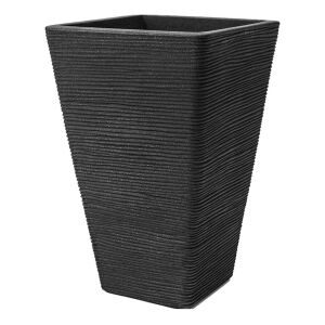 Patio Fokus négyzet alakú antracit kaspó, 35x35x55 cm, kültéri és beltéri használatra - Patio