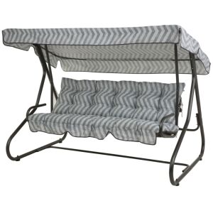 Patio Milano 4 személyes kerti hinta csíkos párnákkal - Hintaágy & Hintaszék