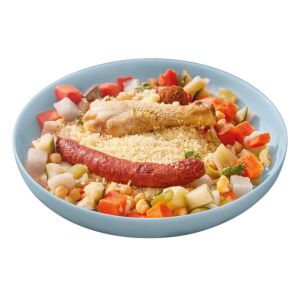 Luminarc Diwali Paradise Blue mélytál kuszkusszal, csirkével és zöldségekkel - Luminarc