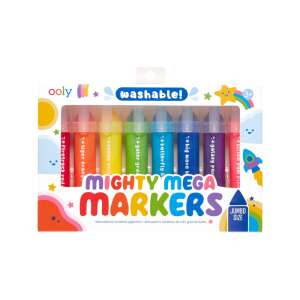 Ooly Mighty Mega Markers, 8-pack of jumbo washable markers, perfect for kids - Marker