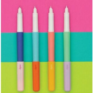 OOLY Fab Fountain Pen Set - 4 Fine Tip Pens with Black Ink - Ooly