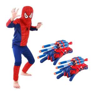 Spiderman KidMania® costume set with two web shooter gloves for kids, 7-9 years old, 120-130 cm - KidMania Costume for Kid