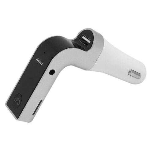 Carg7 Bluetooth FM Transmitter with USB and MicroSD card slot, silver