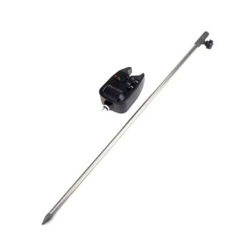 Flinke fishing bite alarm with telescopic rod, black