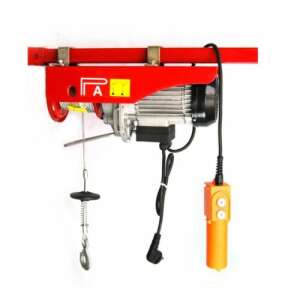 Electric Wire Rope Hoist 300kg/600kg, 220V WZ-4-600, red, single hook, remote control - Sumker