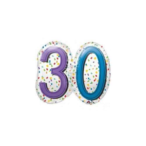 30. Születésnapi Fólia Lufi, 63 cm