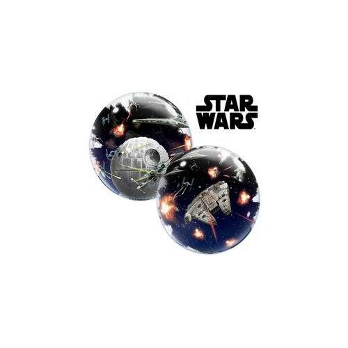 Star Wars 24 inch (61 cm) buborék lufi Halálcsillag és Millennium Falcon mintával