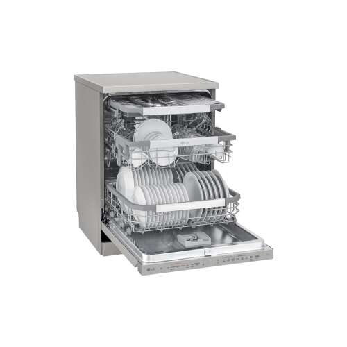 LG DF455HPS Szabadonálló mosogatógép, 14 teríték, 10 Program, WiFi, LED Kijelző, C energiaosztály, Inox 