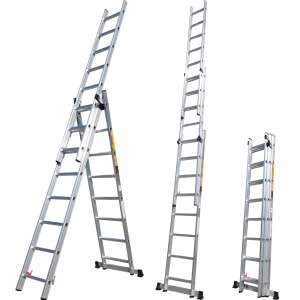 Pepita 3-dijelne aluminijske ljestve, 24 prečke, 4,8m