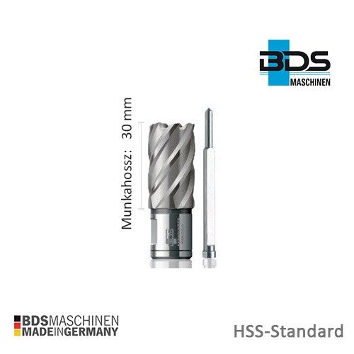 BDS 16mm HSS Magfúró, 30mm Vágási Mélység 