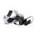 PowerA PlayStation 5 DualSense Twin Charging Station, white and black, charging two controllers, with power adapter