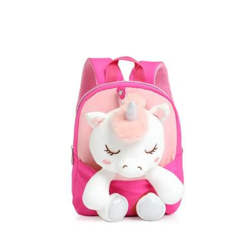 Mini Unicorn Plus hátizsák 3D dizájnnal, alkalmas kisgyermekek számára óvodába vagy iskolába, PINK Smile