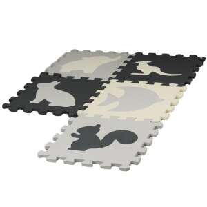 Graue, schwarze und weiße EVA Puzzle-Matte mit Tierformen, 28 Teile - Puzzle & Rätsel
