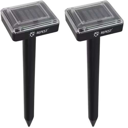 REPEST solar powered mole repellent, 2 pack