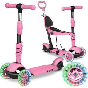 Ricokids Todi 3-in-1 Pink Scooter Configurations - Kids' Scooter