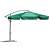 Plonos 350cm zeleni suncobran s kliznim ramenom, 8-dijelni, pogled pod kutom