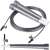 Adjustable jump rope NS-955 gray, steel cable, comfortable handles, adjustable length, close-up of handles