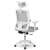 Sofotel Rotar szürke és fehér irodai szék, állítható fejtámla, hálós háttámla, hátsó nézet