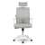 Sofotel Rotar szürke és fehér irodai szék, ergonomikus design, elölnézet