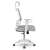 Sofotel Rotar szürke és fehér irodai szék, állítható fejtámla, oldalnézet