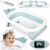 Ricokids Folding Baby Bath cu termometru încorporat #alb-albastru 102500160
