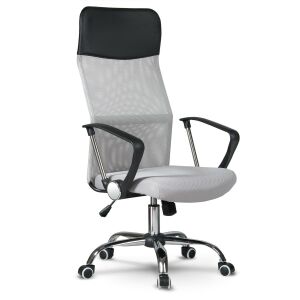 Fotel biurowy Sydney, mesh, jasnoszary - Sofotel