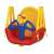 3in1 Convertible Ergonomic Child Swing with Rattle Red-Yellow 0.5 - 7 years 95350289