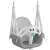 RicoKids 3in1 grey elephant baby swing with safety features, close-up
