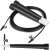 Adjustable jump rope NS-955 black, 100g weight, steel cable, ergonomic handles, workout benefits