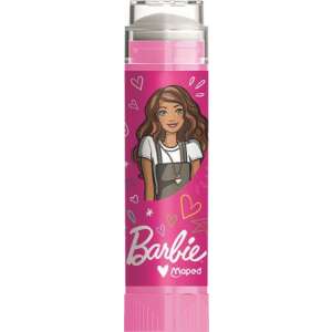 Maped Barbie Glue Stick, pink, with refill - Eraser