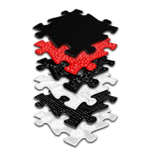 Płytki Muffik Sensoryczne Puzzle Maty, Czarno-Biały Zestaw dla Dzieci, Stosowane