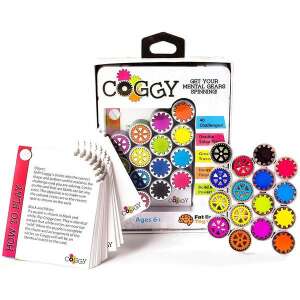 Coggy Zahnrad Logikspiel, ein Denkspiel mit bunten Zahnrädern und herausfordernden Karten - Logikspiele