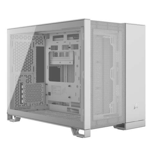 Corsair 2500d airflow tempered glass mid-tower számítógépház, fehér