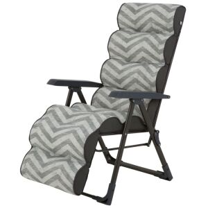 Patio Lepe Plus összecsukható kerti szék lábtartóval, csíkos mintázat - Patio