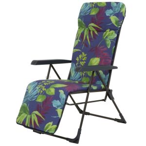 Patio Torino Plus összecsukható kerti szék lábtartóval, virágmintás - Patio